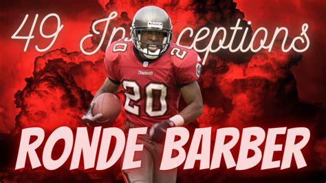 Every Interception Of Ronde Barber S Career Hof Class Of Youtube