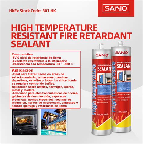 Sanvo Silicone Fireproof Sealant High Temperature Resistant Fire