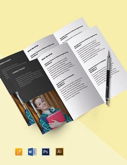 Education Tri-Fold Brochure Template - Illustrator, InDesign, Word ...