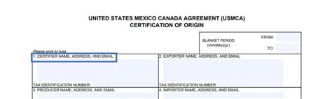 Usmca Certificate Of Origin – Sample Usmca Form & Expert for Nafta ...