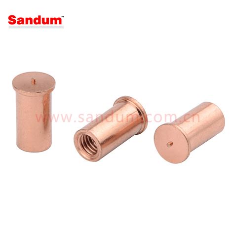 Factory Stock Copper Non Threaded Coated Flanged Weld Studs For Metal