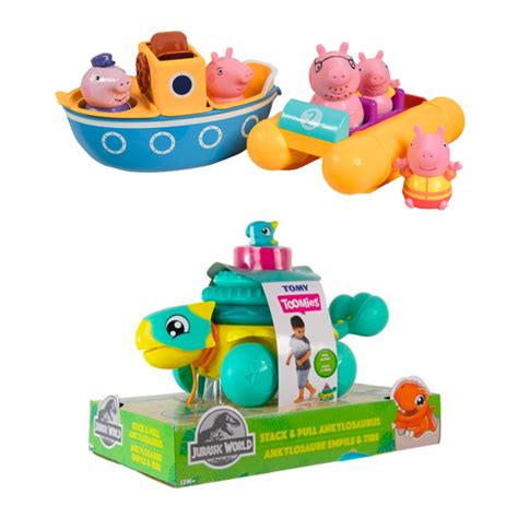 Jurassic World Toomies Stack Pull Ankylosaurus Pull Along And Peppa