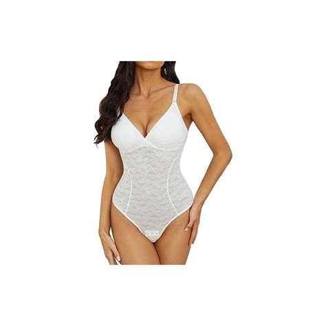 Slimbelle Donna Body Contenitivo Modellante Lace Body Shaper Bodysuit