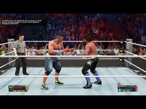 WWE 2K23 John Cena Showcase Aj Styles Vs John Cena Gameplay YouTube