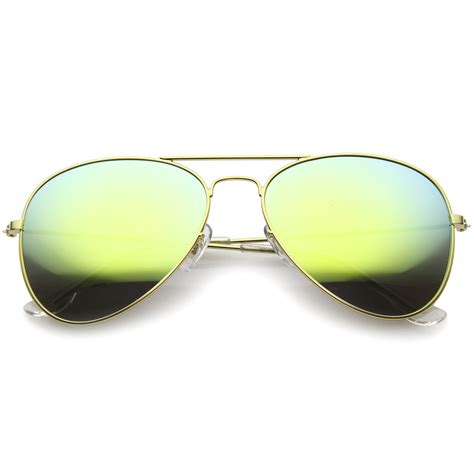 Sunglassla Premium Flash Mirror Lens Aviator Sunglasses