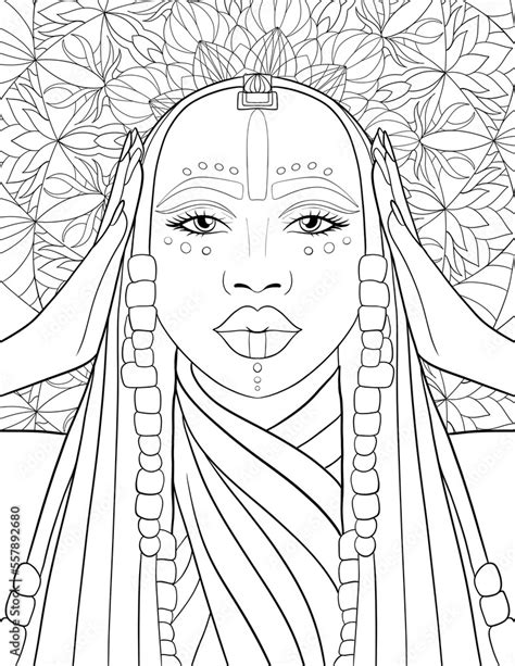 African Girl Black Woman Coloring Page Black Women Face Coloring