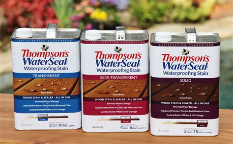 Thompson's WaterSeal Waterproofing Stain comes in five colors - and one