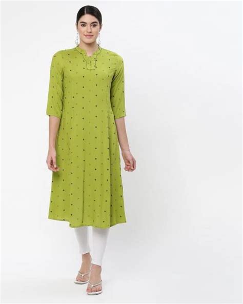 Buy Polka Dot Print A Line Kurta Online At Best Prices In India Jiomart