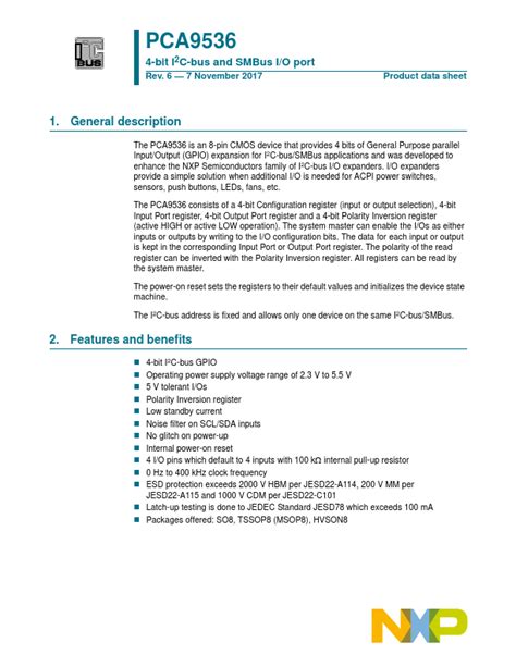 Pca Datasheet Bit I C And Smbus I O Port