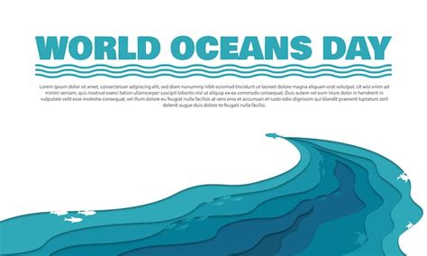 Premium Vector World Oceans Day Concept In Paper Style