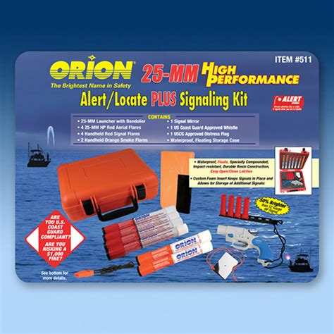 Item 511 25MM High Performance Alert Locate Plus Kit Orion Safety