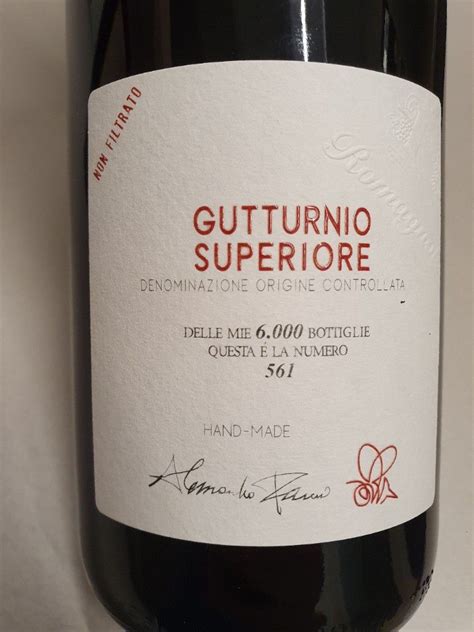 2019 Cantine Romagnoli Gutturnio Superiore Non Filtrato Italy Emilia