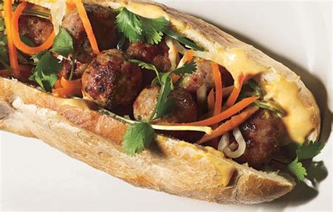 Pork Meatball Banh Mi Recipe Pork Meatballs Banh Mi Recipe Recipes