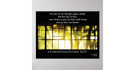 For Now We See Through A Glass Darkly Poster Zazzle