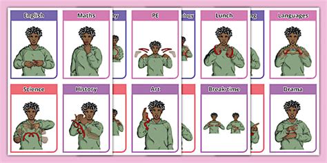 BSL Classroom Flashcards L Enseignant A Fait Twinkl