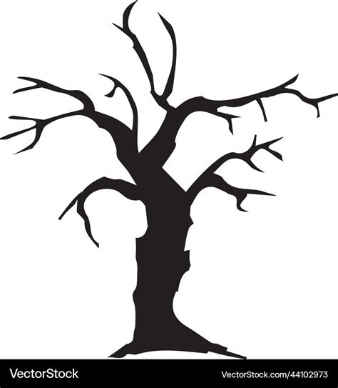 Scary Tree Royalty Free Vector Image Vectorstock