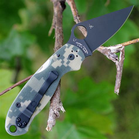 Spyderco Para Military 3 G 10 Dark Gray C223gpdgy 295 Maxamet Plain