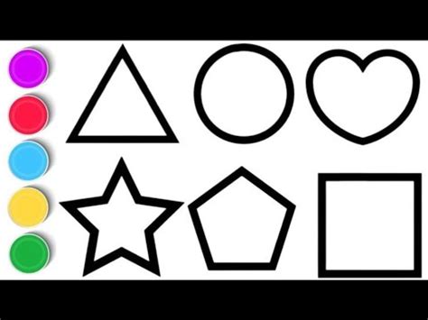 Shapes Darwing for kids/Learn 2d Shapes /colours name for kids and ...