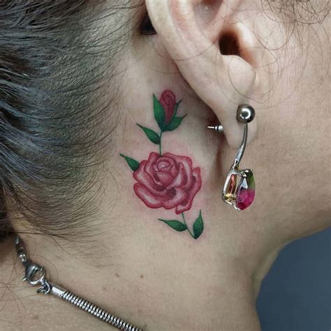 Top 71 Best Rose Neck Tattoo Ideas [2021 Inspiration Guide]