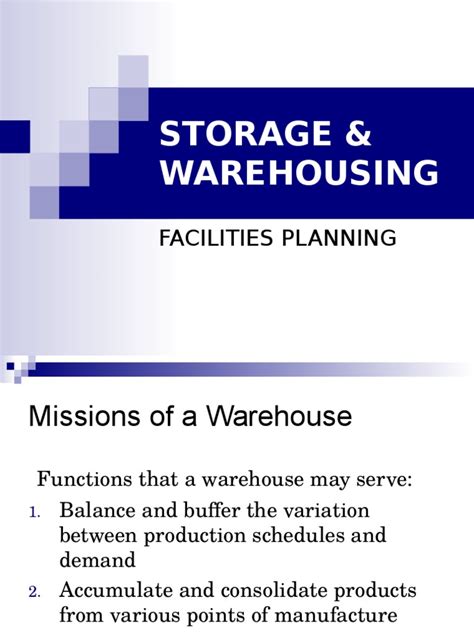 Storage and Warehouse | PDF