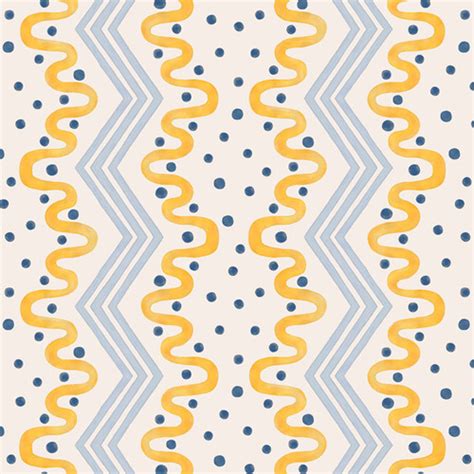 Madame Ziggle Wallpaper Yellow And Blue Ottoline