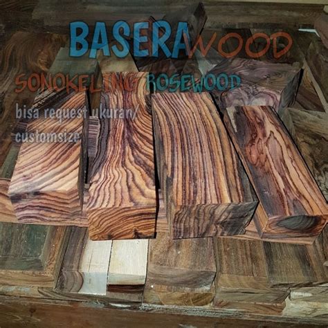 Jual Kayu Sonokeling Balok Bahan Gagang Full Galih 4x5 Bisa Customsize