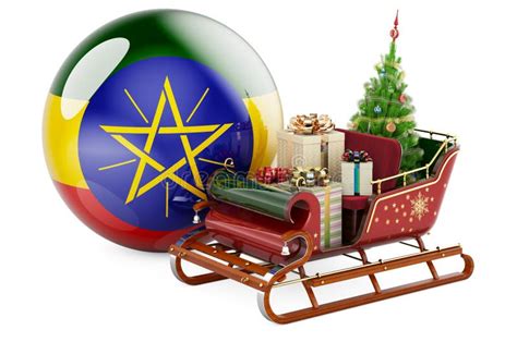 Christmas in Ethiopia, Concept. Christmas Santa Sleigh Full of Gifts ...