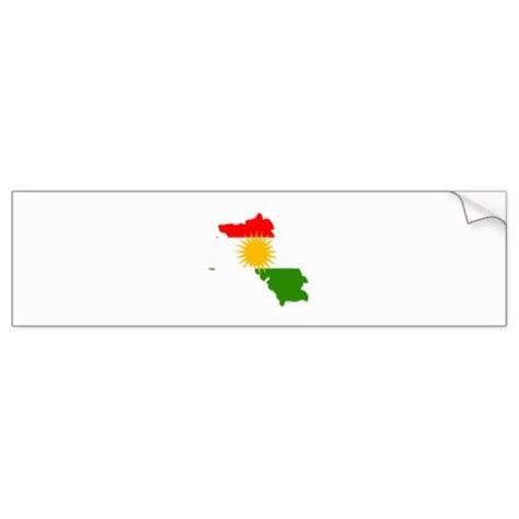 Kurdistan Flag Map full size Bumper Sticker | Zazzle | Bumper stickers ...