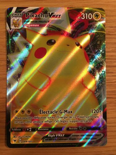 Carte Pok Mon Pikachu Vmax Eb P E Bouclier Voltage