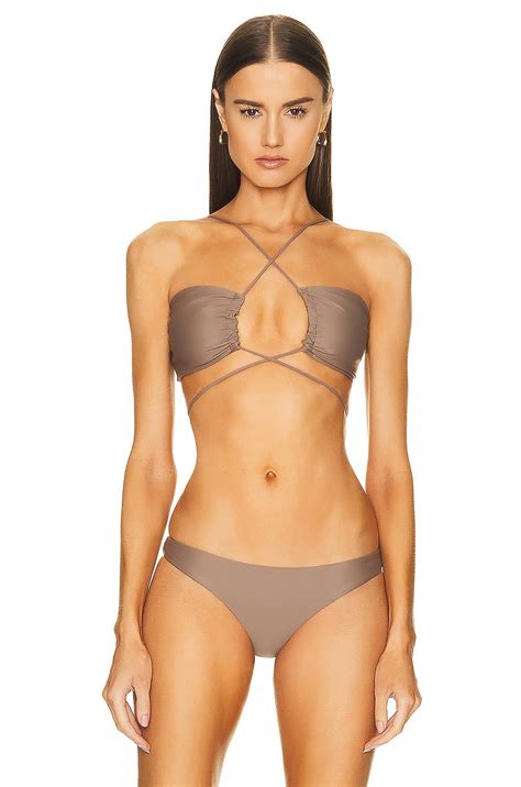 Jade Swim Livi Bikini Top In Nude Fwrd