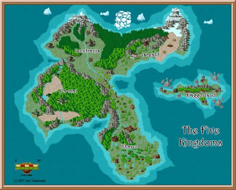 The Five Kingdoms - Overland Map - Fantasy Map Maker