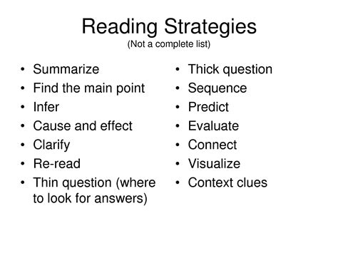 Methods Of Reading Comprehension