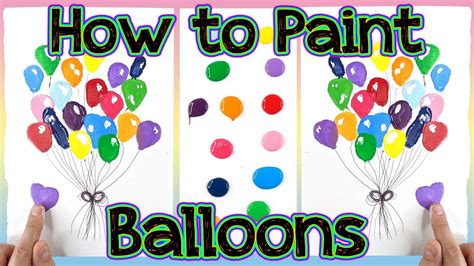 How To Finger Paint Balloons Easy Youtube