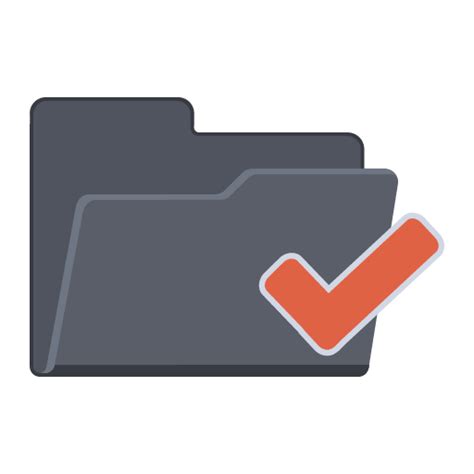 Tick Folder Icon Flat Folder Iconpack Pelfusion