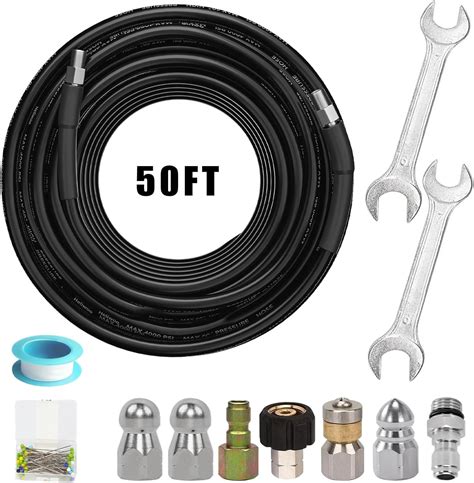 Amazon Sewer Jetter Kit Ft For Pressure Washer Heliwoo Jet