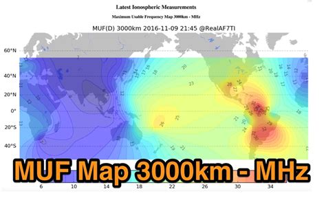 Maximum Usable Frequencies Muf For 3000km Radio Signal Paths The Dxzone