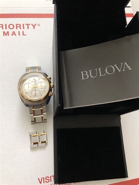 Bulova Men S Curv Chronograph Gold Tone Mm Watch A Mint Ebay