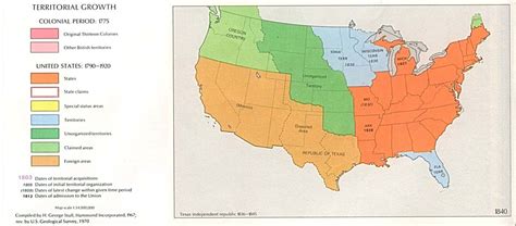 Crecimiento Territorial De Estados Unidos 1840 Tamaño Completo Ex