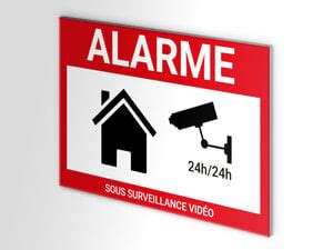 Panneau maison sous surveillance Créez votre plaque en ligne