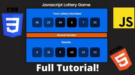 Build A Javascript Lottery Card Generator Using Javascript HTML CSS