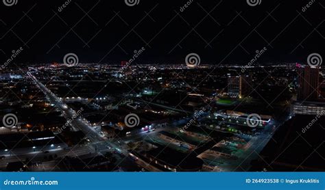 Aerial View of the Skyline of Reno Nevada USA at Night. Stock Photo - Image of destination ...