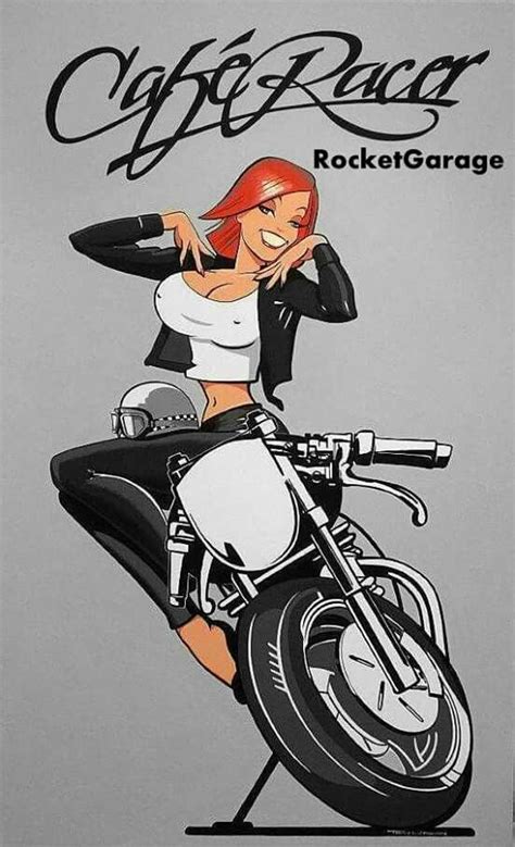 Cafe Racer Pin Up Pin Up Spark Sticker Cafe Racer Bretagne Clicboutic