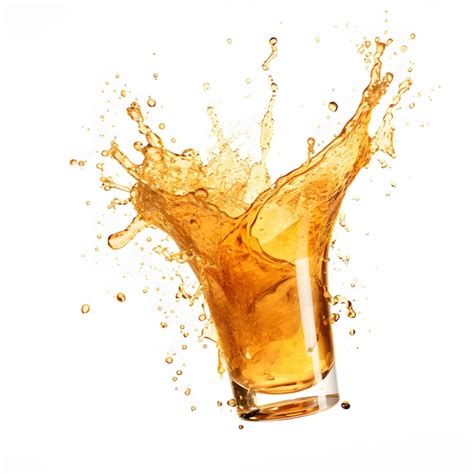 Premium Ai Image Araffe Splashing Liquid In A Glass Of Beer On A