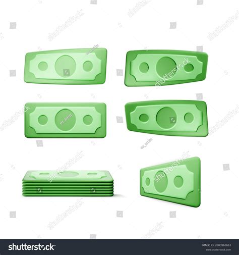 Dollar Bill Green 3d Render American Money Royalty Free Stock