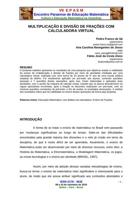 PDF MULTIPLICAÇÃO E DIVISÃO DE FRAÇÕES PDF fileHistória da