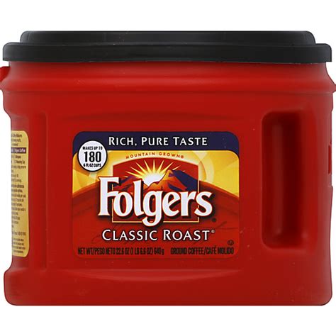 Folgers Classic Roast Ground Coffee Medium Roast Coffee 22 6 Oz Canister Ground Carlie C S