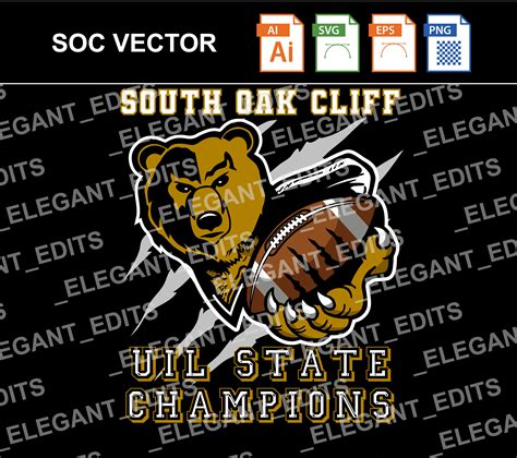 SOC South Oak Cliff High School UIL State Champs SVG for Sublimation ...