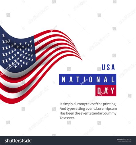 Usa National Day Vector Template Design 스톡 벡터로열티 프리 1207280158