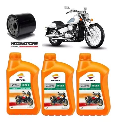 Kit Troca De Oleo Honda Shadow Repsol W Ffp