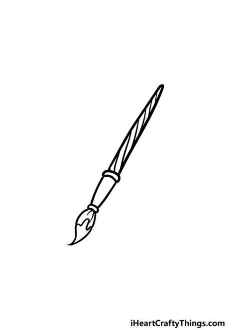 Paintbrush Drawing How To Draw A Paintbrush Step By Step